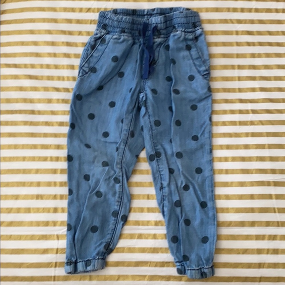 GAP DENIM POLKA DOT JOGGER PANTS